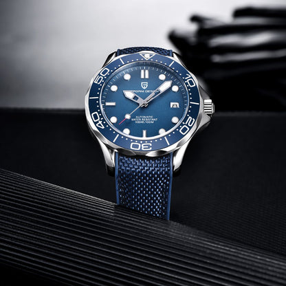 Reloj Automático PAGANI DESIGN SEAMASTER 007 Caucho, PD-1667 - Azul