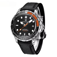 Reloj Automático PAGANI DESIGN SEAMASTER 007 Caucho, PD-1667 - Naranja Negro