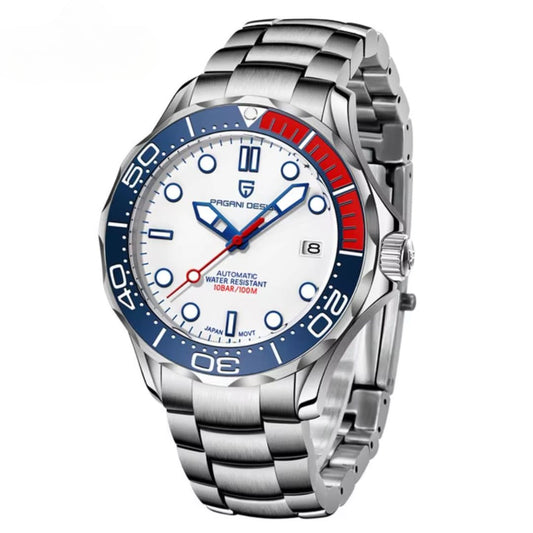 Reloj Automático PAGANI DESIGN SEAMASTER 007, PD-1667 - Azul Blanco