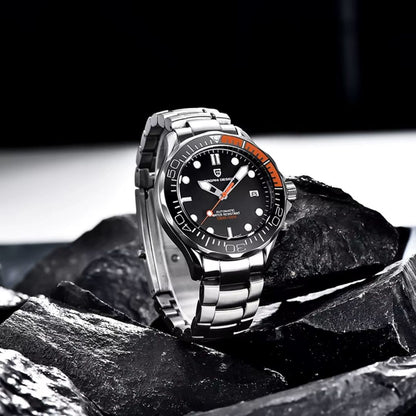 Reloj Automático PAGANI DESIGN SEAMASTER 007, PD-1667 - Naranja Negro