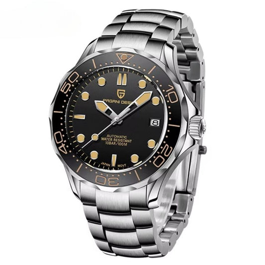 Reloj Automático PAGANI DESIGN SEAMASTER 007, PD-1667 - Negro