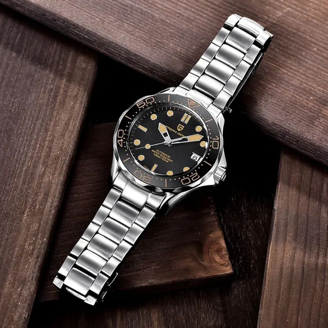 Reloj Automático PAGANI DESIGN SEAMASTER 007, PD-1667 - Negro