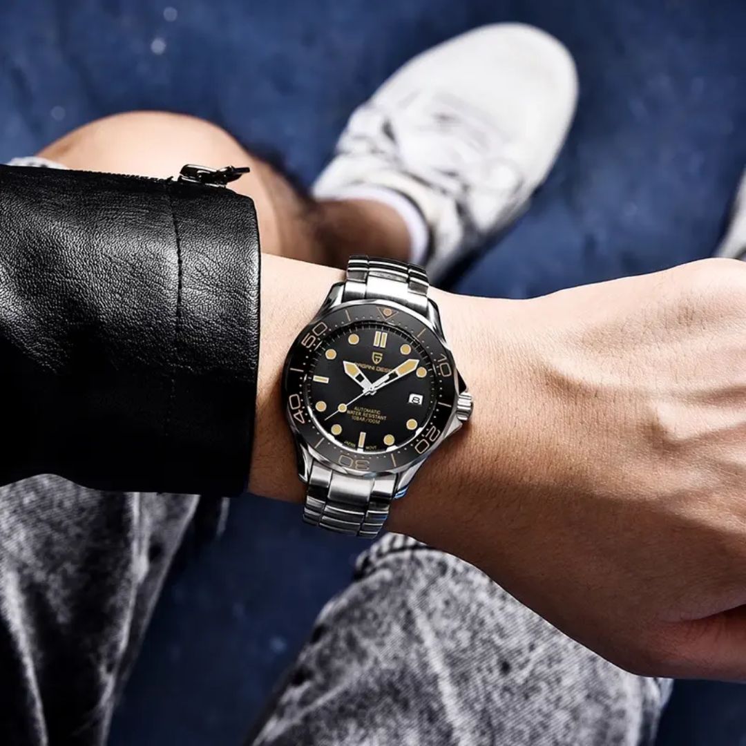 Reloj Automático PAGANI DESIGN SEAMASTER 007, PD-1667 - Negro