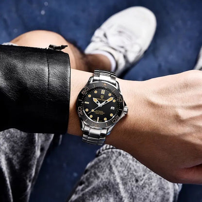 Reloj Automático PAGANI DESIGN SEAMASTER 007, PD-1667 - Negro