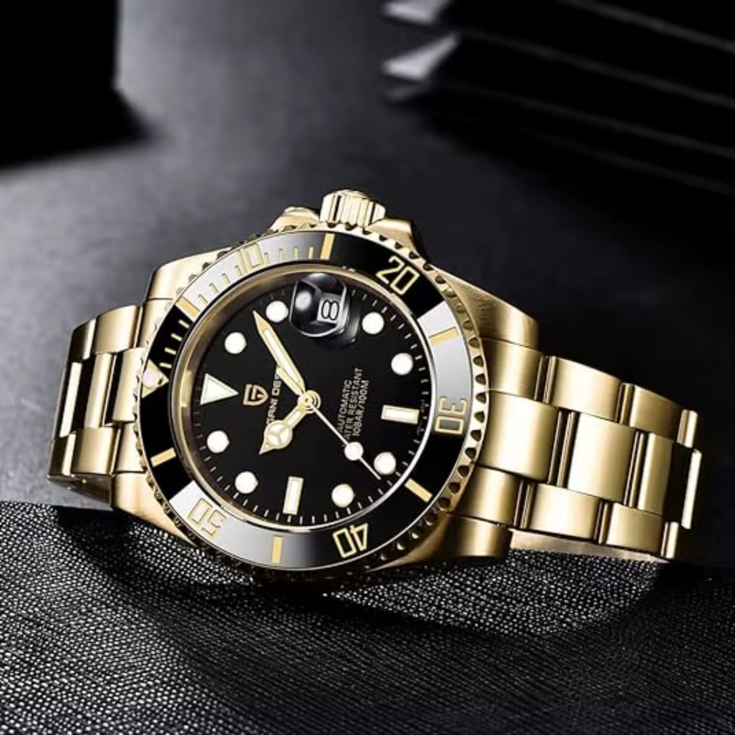 Reloj Automático PAGANI DESIGN SUBMARINER, PD-1661 - Oro Negro