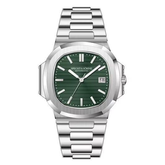 Reloj Automático SPETCH AND SOHNE NAUTILUS, SP0002 - Plata Verde