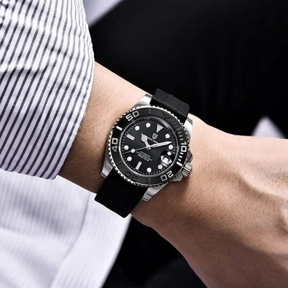 Reloj Automático PAGANI DESIGN YATCH MASTER Caucho, PD-1651 - Negro