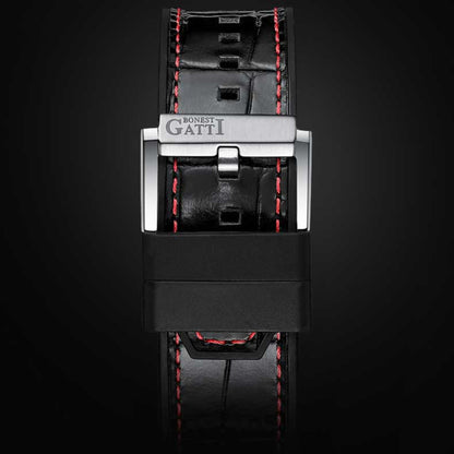 Reloj Automático BONEST GATTI  BG7601 Cuero - Rojo