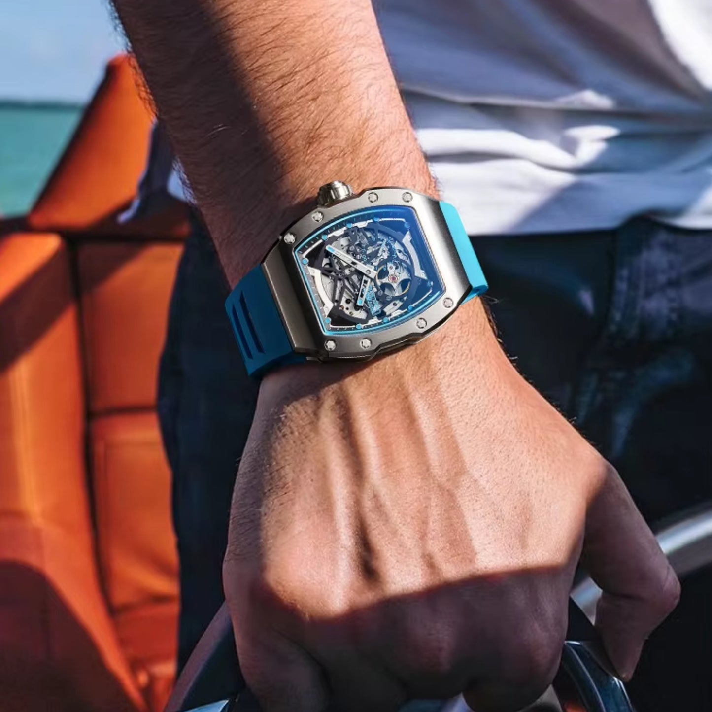 Reloj Automático BONEST GATTI  BG9901 - Azul Plata