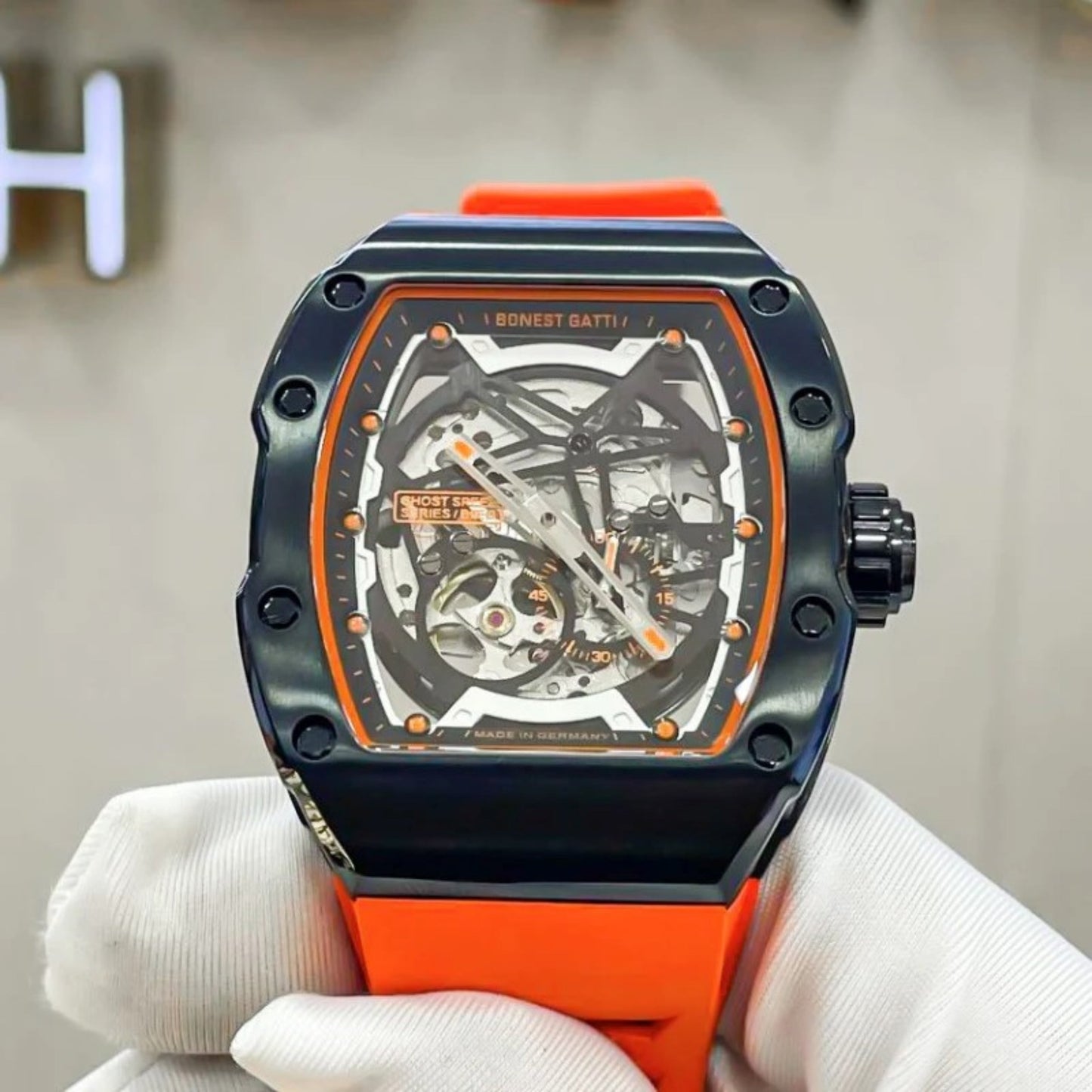 Reloj Automático BONEST GATTI  BG9901 - Naranja Negro