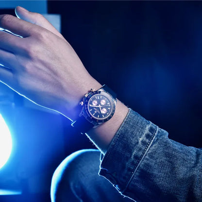Reloj Cuarzo PAGANI DESIGN DAYTONA Caucho, PD-1664 - Oro Negro