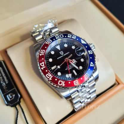 Reloj Automático PAGANI DESIGN GMT MASTER Jubilee, PD-1662 - Pepsi