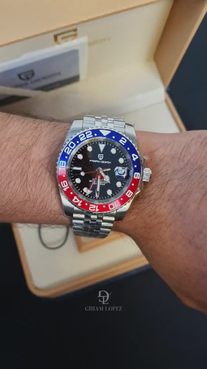 Reloj Automático PAGANI DESIGN GMT MASTER Jubilee, PD-1662 - Pepsi