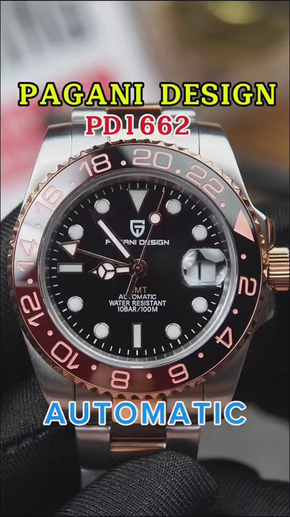 Reloj Automático PAGANI DESIGN GMT MASTER, PD-1662 - Root Beer