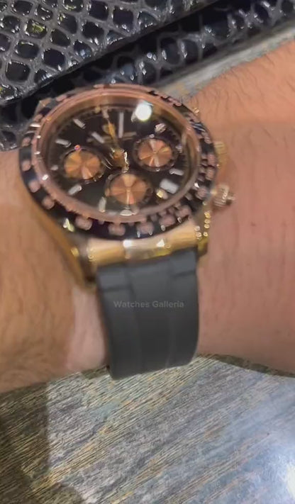 Reloj Cuarzo PAGANI DESIGN DAYTONA Caucho, PD-1664 - Oro Negro